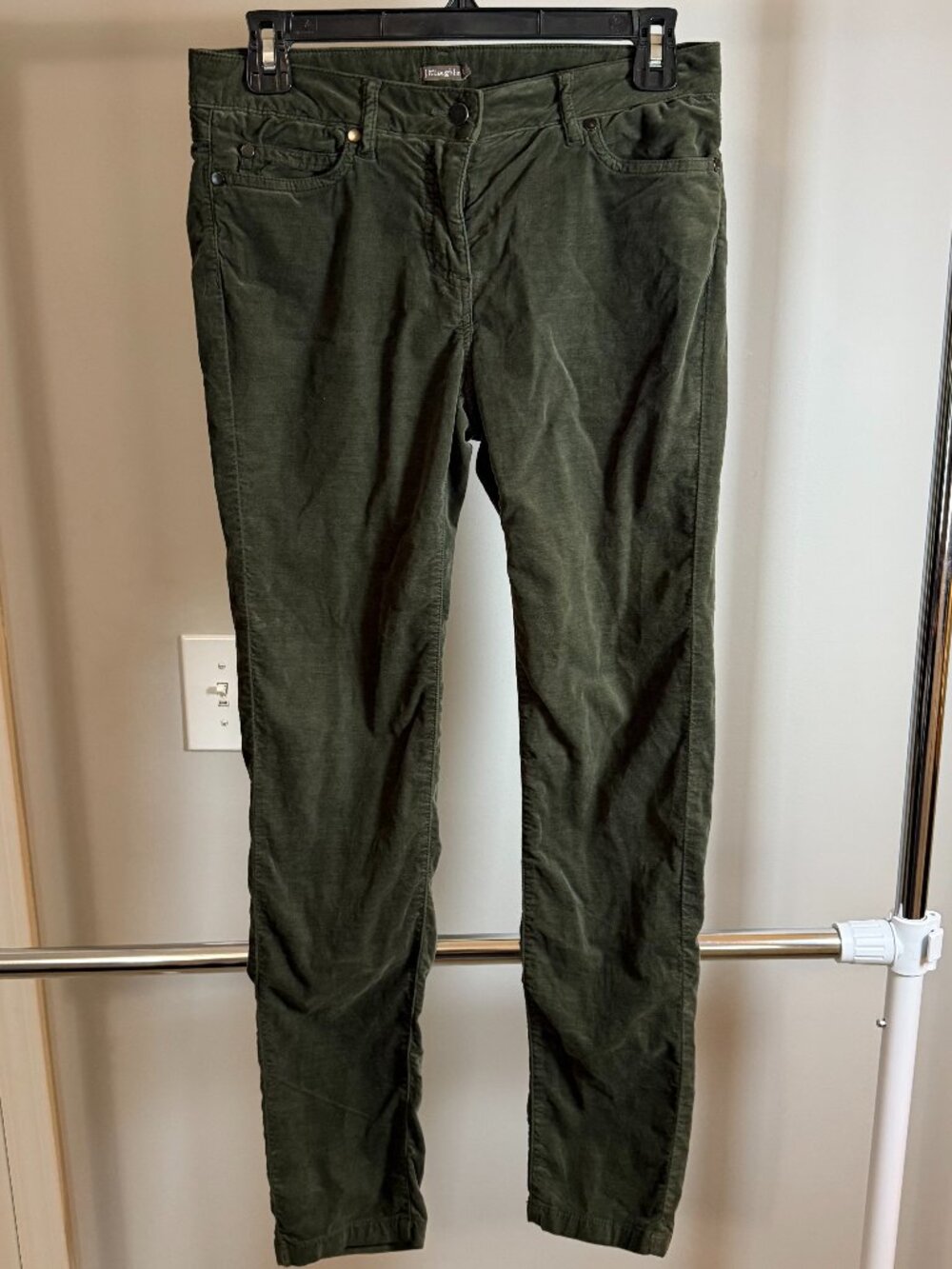 J. McLaughlin Women's Olive Green Stretch Skinny Pants Size 2 Casual Mid Rise